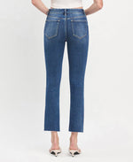 High Rise Crop Slim Straight Jeans