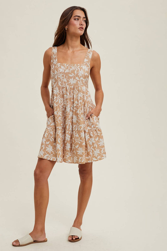 Floral Tiered Mini Dress