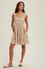Floral Tiered Mini Dress