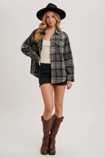 Button Down Plaid Shacket