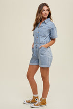 Denim Utility Romper