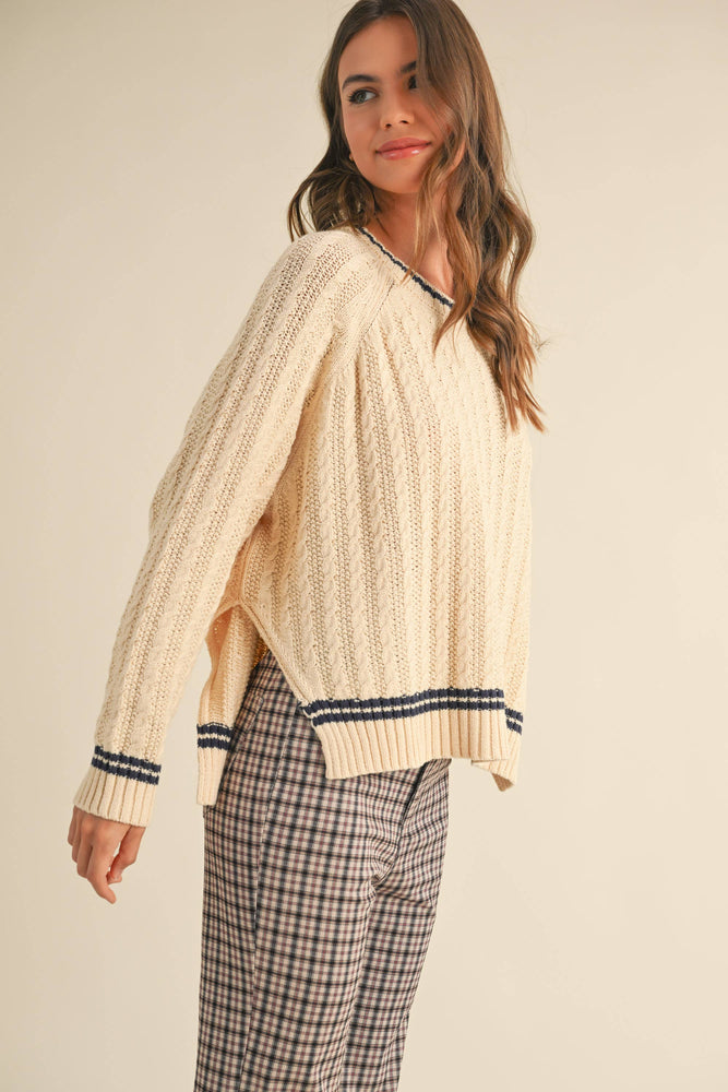 Cable Knit Sweater Cream