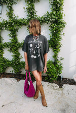 Wish Me Luck Graphic Tee Charcoal