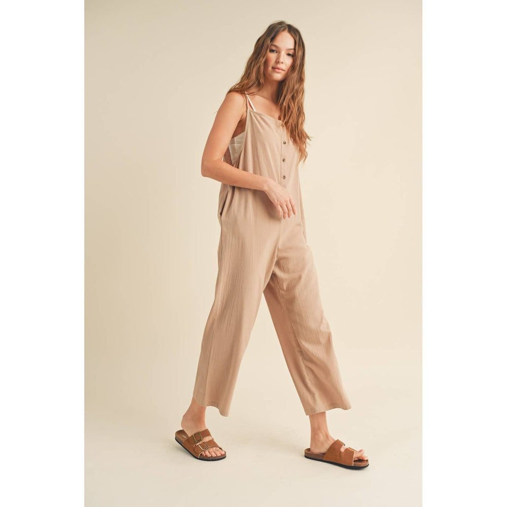 Cotton Square Neck Overalls