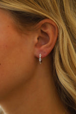 Silver Lace Textured Hoops
