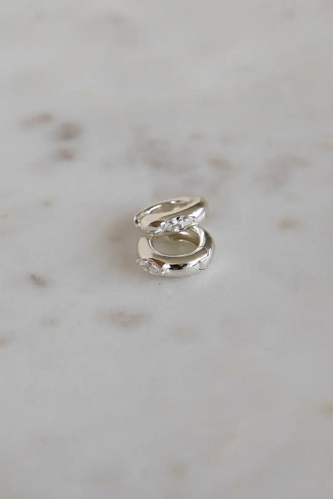 Aurum Silver Hoops