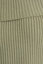 Ballon Sleeve Off Shoulder Sweater Dress Sage