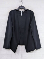 Plus Size Pointed Hem Blazer Black