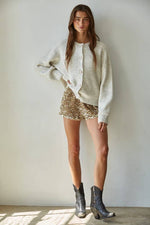 Knit Sweater Button Down Cardigan Top