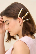Gold Metal Barrettes