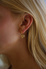 Golden Bow Huggie Earrings
