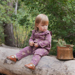 Flutter Sleeve Romper Orchid Blooms