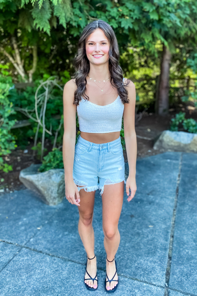Rachel Smocked Cami Top - Lilac&Lemon