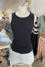 Elle Tank Black - Lilac&Lemon