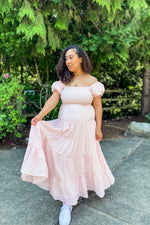 Savannah Pink Gingham Midi Dress - Lilac&Lemon