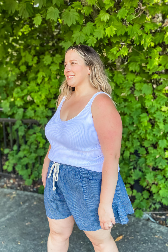 Plus Sophie Tank White - Lilac&Lemon
