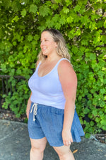 Plus Sophie Tank White - Lilac&Lemon