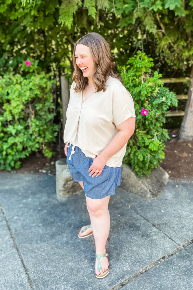 Plus Rachel Short Sleeved Blouse - Lilac&Lemon