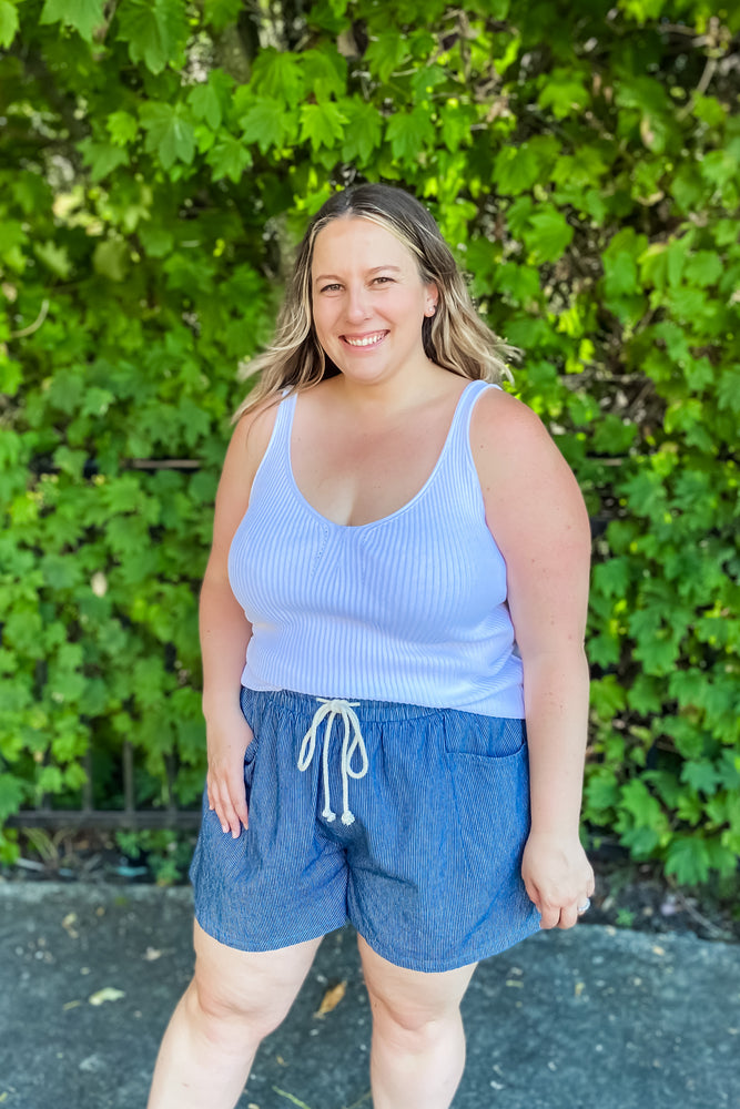Plus Sophie Tank White - Lilac&Lemon
