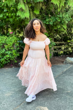Savannah Pink Gingham Midi Dress - Lilac&Lemon