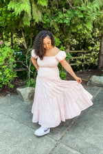 Savannah Pink Gingham Midi Dress - Lilac&Lemon