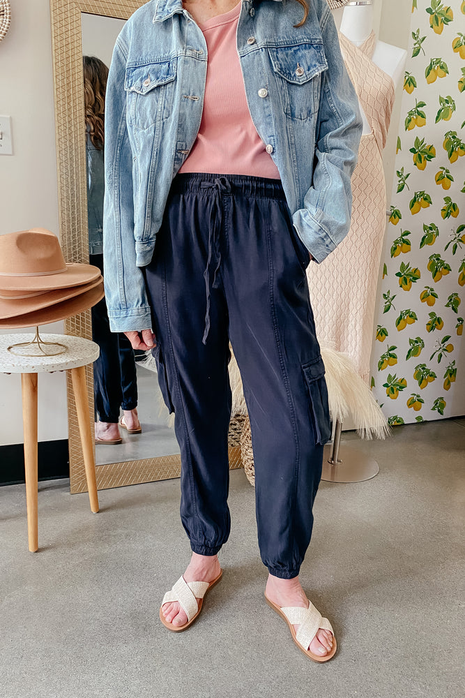 Meredith Jogger Black - Lilac&Lemon