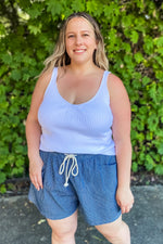 Plus Sophie Tank White - Lilac&Lemon