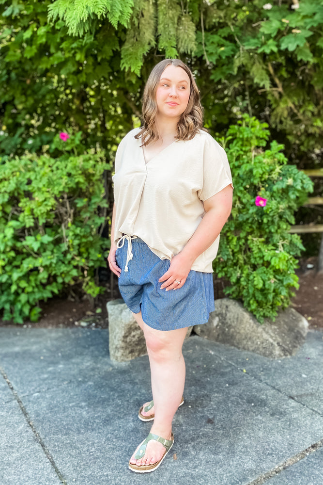 Plus Rachel Short Sleeved Blouse - Lilac&Lemon