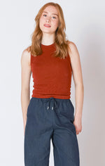 Burnt Orange Ribbed Tank