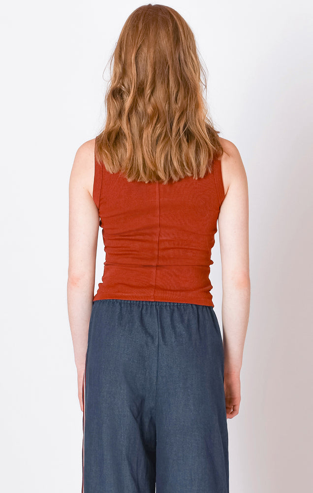 Burnt Orange Ribbed Tank