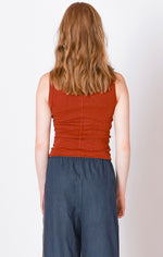 Burnt Orange Ribbed Tank