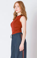 Burnt Orange Ribbed Tank