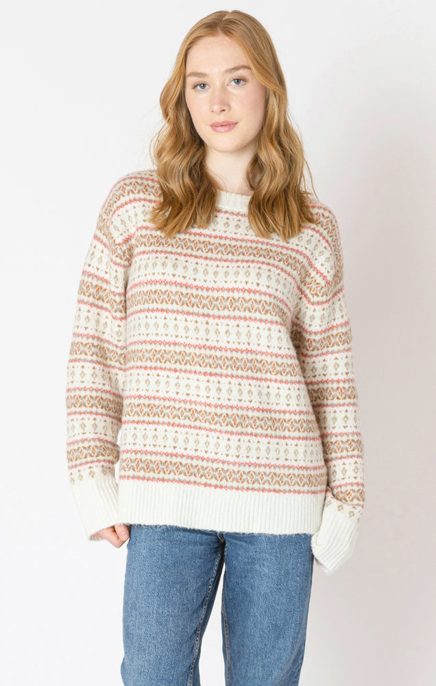 Red Fairisle Print Sweater