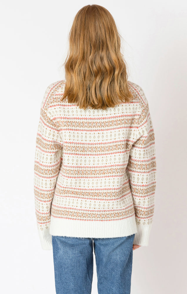 Red Fairisle Print Sweater