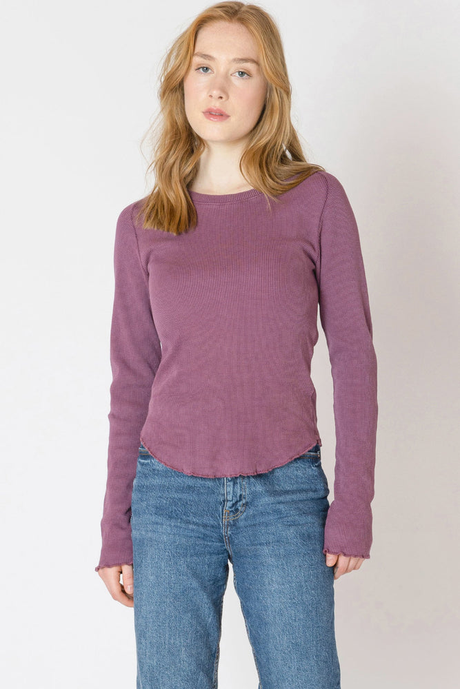 Long Sleeve Thermal Tee Purple