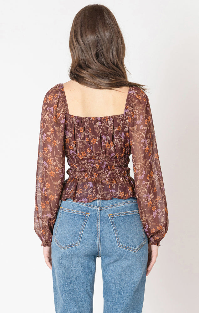 Square Neck Blouse Wildflower Print