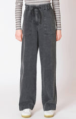 Wide Leg Denim Pant Washed Black
