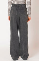 Wide Leg Denim Pant Washed Black