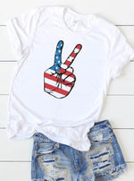 American Peace Sign Graphic Tee
