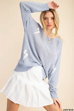 Veronica Thunderbolt Sweater - Lilac&Lemon
