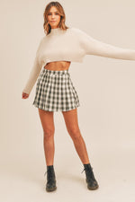 Emery Plaid Skirt Hunter Green - Lilac&Lemon