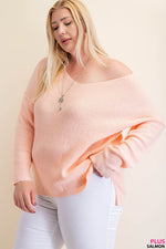 Plus Aubrey Sweater Salmon