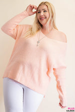 Plus Aubrey Sweater Salmon - Lilac&Lemon