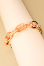 Peach Chain Link Bracelet - Lilac&Lemon