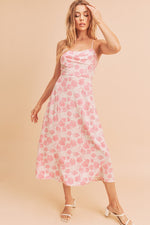 Samantha Floral Midi Dress - Lilac&Lemon