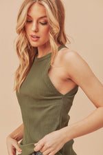 Alex Olive Tank Top - Lilac&Lemon
