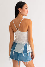 Ariana Sequin Smocked Halter Top - Lilac&Lemon