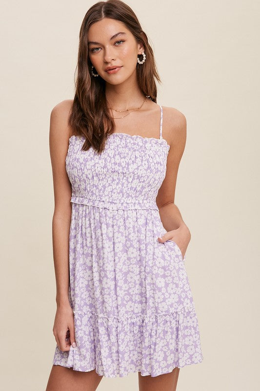 Chessie Smocked Tube Dress - Lilac&Lemon