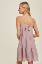 Rebecca Tiered Dress Mauve - Lilac&Lemon