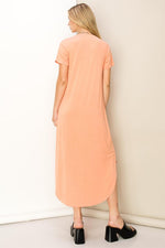Grace T-Shirt Dress Peach - Lilac&Lemon